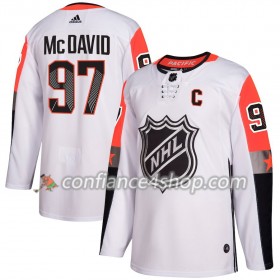 Adidas Maillot de Hockey Edmonton Oilers Connor McDavid 97 2018 NHL All-Star Pacific Division Blanc Authentic - Homme